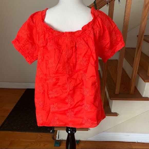 NWT$88 J. Crew floral eyelet square neck top S - Picture 5 of 7